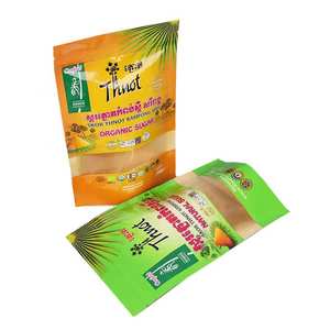 Kantong kemasan bumbu jendela bening kantong berdiri kertas cetak kustom kantong kemasan gula makanan kantong kertas untuk bumbu - Product Image 4