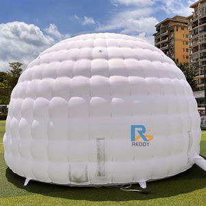 Tienda de cúpula iglú inflable Oxford blanca de configuración rápida grande plegable con soplador para exteriores - Product Image 4