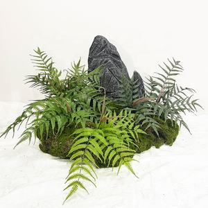 KEWEI 107 Planta de Helecho Artificial <span class=keywords><strong>Bonsai</strong></span> Goma Suave Hoja Persa Hierba Decoración de Pared 5 Tenedores Hojas de Helecho - Product Image 5