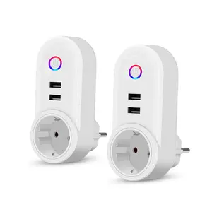 stock Top selling Wireless US EU UK Wifi smart wall Socket Alexa Wifi Remote Control Tuya Home Power Mini Electrical Smart Plug