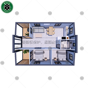 Casa Contenedor Prefabricada Expandible de 40 Pies, Casa Pequeña Prefabricada de Acero Ligero Plegable, Villa Modular Plegable - Product Image 6