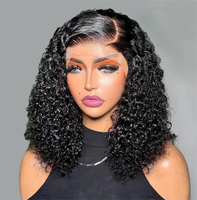 Perruque Lace Front Brésilienne Naturelle à Cuticules Alignées, Cheveux Humains Raides, Perruque Transparente Full Lace pour Femme, Vente en Gros