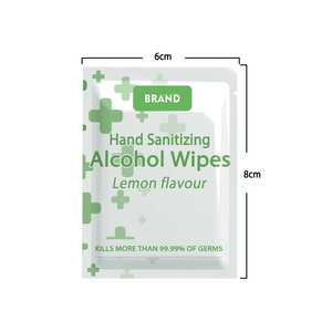 Lingettes désinfectantes pour les mains, non tissées, emballées individuellement, 1 pièce par sachet, usage domestique pour adultes, logo personnalisé, couleur, service OEM - Product Image 2