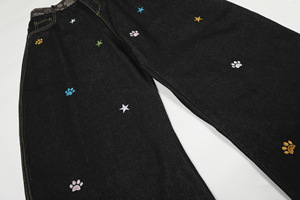 <span class=keywords><strong>Jeans</strong></span> Baggy da Uomo <span class=keywords><strong>a</strong></span> Vita Media in Denim Lavato con Ricamo <span class=keywords><strong>a</strong></span> Stampa di <span class=keywords><strong>Zampa</strong></span> di Stella, Pantaloni Casual Streetwear Vestibilità Larga alla Moda - Product Image 6