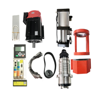 Refroidissement par eau CTS BT40 broche 120mm 8000 tr/min liquide de refroidissement entraîné par courroie à travers l'ensemble de broches pour fraiseuse CNC