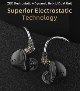 KZ <span class=keywords><strong>ZEX</strong></span> 1-auriculares electrostáticos con Cable desmontable, auriculares internos dinámicos con Monitor - Product Image 3