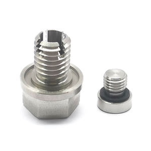 Kit de reparación de tapón de drenaje de aceite autorroscante de acero inoxidable M12x1.75, diseño de doble orificio de gran tamaño con junta tórica y arandela de cobre para coches - Product Image 4