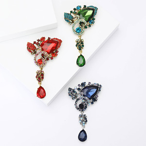 Broches de Cristal Elegantes y Lujosos, Accesorios de Alta Gama para Trajes de Mujer, Flor para el Pecho, Broches de Diamantes de Imitación para Damas - Product Image 1