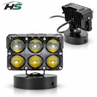 Feux de route LED bicolores HSS 32W, jaune et blanc, pour tout-terrain, 12-26V, IP67, pour camion, SUV, VTT, UTV