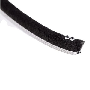 Black / Grey Color PP Yarn UV Resistant High Quality Waterproof Siliconized Sealing <strong>Strip</strong> <strong>Door</strong> <strong>Weather</strong> <strong>Strips</strong> - Product Image 2