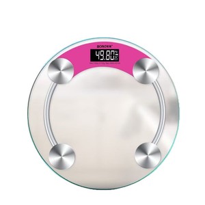Round Electronic Body Scale 28cm Tempered Glass LCD Display Home Use Weight Measuring Durable Rechargeable - Product Image 5