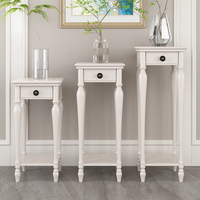 Support à fleurs et étagère de rangement à trois niveaux en bois de hêtre massif, style campagnard américain, pour salon et balcon