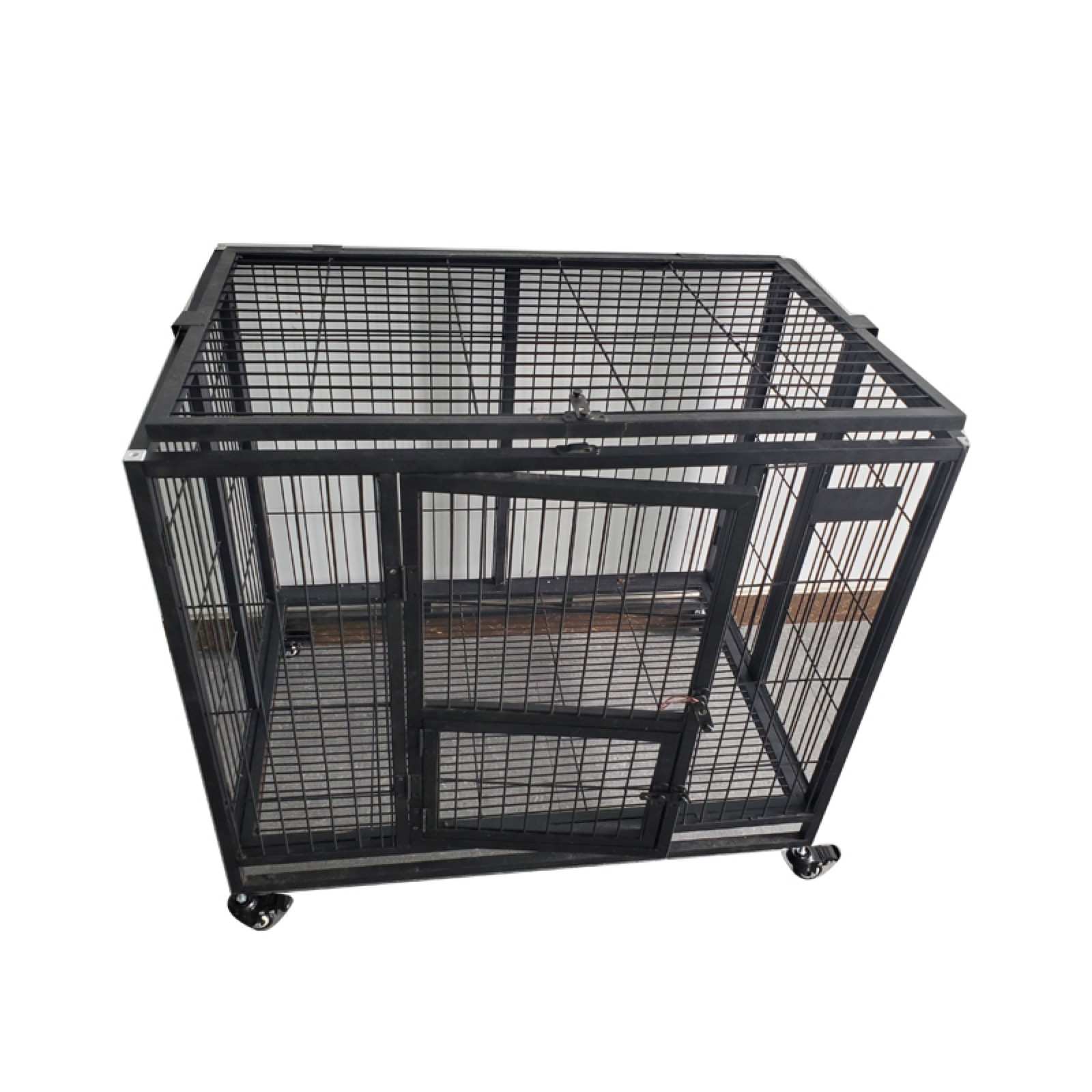 Wind pet wire pet heavy duty cage 20 31 37 43 49 inch dog box, single door removable wheels