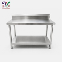 Table de préparation en acier inoxydable de qualité alimentaire, robuste et sur mesure, pour cuisine commerciale, avec crédence