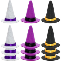 Mini chapeau Iittle poupée accessoires bricolage bouteille de vin décoration fête décoration accessoires magique sorcière chapeau