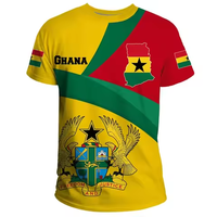 T-shirt Ghana à col rond à prix abordable, maillot Ghana, haut Ghana, t-shirts graphiques, vêtements pour hommes, design de créateur
