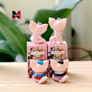 ฟิกเกอร์ลินาเบลล์น่ารัก 4 ชิ้น รูปสุนัขจิ้งจอกสีชมพู ของตกแต่งเค้ก ของตกแต่งรถยนต์ พีวีซี กล่องสุ่มสุดฮิต - Product Image 4