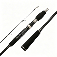 Canne à pêche en gros pour jigging lent en eau salée, 1,6m/1,8m, 1,5 brins, blank en carbone haute performance, guides en céramique, pour bar rayé rouge
