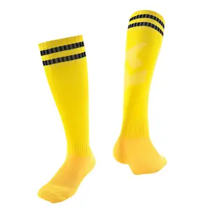 großhandel gestreifte socken fußball knie hohe socken kundenspezifische mode sport bequem atmungsaktiv lange rohrsocken