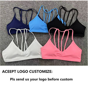 Venta al por mayor <span class=keywords><strong>de</strong></span> Sujetador Deportivo <span class=keywords><strong>de</strong></span> Gimnasio Personalizado Crop Top Sujetador Halter Ajustable Yoga Ropa <span class=keywords><strong>de</strong></span> Entrenamiento Ropa Interior <span class=keywords><strong>de</strong></span> Fitness Señoras Sujetador Atlético - Product Image 4
