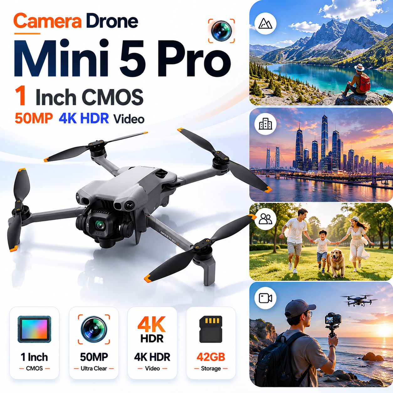 Mini 5 Pro Dron con Cámara