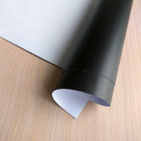 Bannière publicitaire en vinyle frontlit noir brillant stratifié pour impression numérique, en tissu PVC, résistant à l'eau
