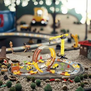 Ensemble <span class=keywords><strong>de</strong></span> pistes <span class=keywords><strong>de</strong></span> <span class=keywords><strong>course</strong></span> STEM Building: <span class=keywords><strong>piste</strong></span> <span class=keywords><strong>lumineuse</strong></span> à LED pliable avec voies ferrées flexibles et voitures à LED - Product Image 5