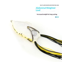 Leurre grenouille en acier inoxydable 5g/8.5g/12.5g avec double hameçons, flottant à pointe relevée, pour Blackfish et Black