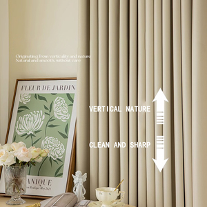 ستائر عصرية لغرفة المعيشة بيج ستائر حرارية معزولة قرصة معتمة ستائر نافذة لغرفة النوم منسوجة بوليستر للمنزل - Product Image 5