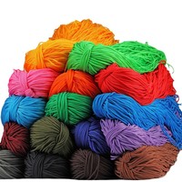 Cordon tressé en polypropylène (PP) écologique de 4 mm, couleur noir et blanc, pour chapeaux, imperméables et sacs à cordon – Stock usine