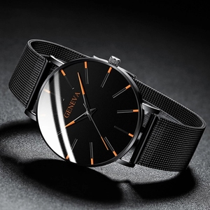 Reloj de Pulsera Minimalista para Hombre 2025, Ultrafino, Simple, de Negocios, con Correa de Malla de Acero Inoxidable, Reloj de Cuarzo (KWT2236) - Product Image 5