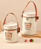 Logotipo de impresión de dibujos animados personalizado caja de refrigeración de almacenamiento portátil Mini botella bolsas de hielo taza botella bolsa nevera comida fiambrera bolsa aislada