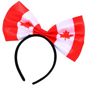 Custom Logo Headbands for US <strong>Canada</strong> Mexico Fans Cheerleading Bow Flags for 2026 Football Games - Product Image 3