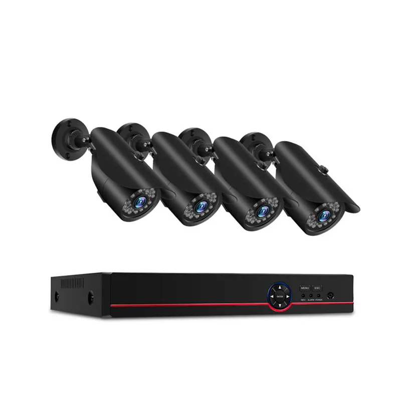 4CH 1080P 5 In 1 Dvr Video Recorder Ahd Cctv Set 4 Camera P2P Bewegingsdetectie Cctv Systeem Dvr vga Surveillance Ahd Camera Kit