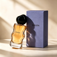 Flacon de parfum en verre cylindrique de luxe exclusif de 50 ml, design de contour unique, vaporisateur à pompe, flacon de parfum en verre