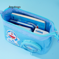 Joytop 102931 Trousse à crayons rectangulaire personnalisée en gros, pochette à stylos, sac à papeterie à fermeture éclair, fenêtre transparente pour l'école
