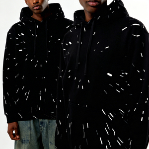 Sudadera con Capucha KingSen de Alta Calidad, Hombros Caídos, Algodón Grueso, Estampado Digital Abstracto de Meteoritos, Sudadera Informal con Capucha, OEM - Product Image 5