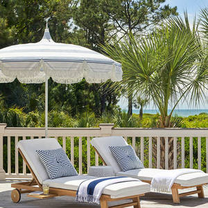 Parasol Glamping personalizado con rayas azules y blancas, decoración de jardín, restaurante, piscina, playa, sol, pagoda, sombrilla - Product Image 6