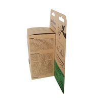 Boîte de présentation marron en carton kraft avec logo personnalisé Protection de l'environnement Boîte en papier kraft boîte à crochet promotion