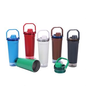 720Ml 304 Stainless Steel Portable <b>Large</b> Capacity Vacuum Insulated Outdoor Portable Ice Coffee Shaker <b>Cup</b> Water Bottle Tumbler - Product Image 1
