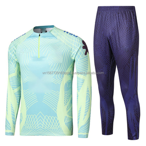 Conjunto de Camiseta de Fútbol Personalizable con Logotipo, Media Cremallera, Transpirable, de Secado Rápido, Unisex, para Entrenamiento - Product Image 1