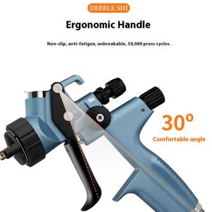 Pistola pulverizadora de pintura automática de doble uso para pistola pulverizadora neumática de alta atomización de agua y aceite - Product Image 3