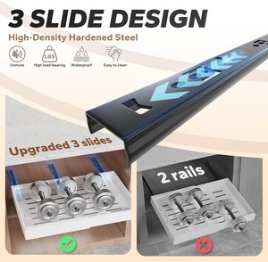 Pull Cabinet Organizer Expandable Heavy Duty Metal <b>Slide</b> <b>Drawers</b> Multifunction Flexible Kitchen Bathroom Living Room Food - Product Image 4