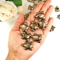 Statue artisanale en cristal de 3cm, mini tortue en Pyrite porte-bonheur pour la guérison
