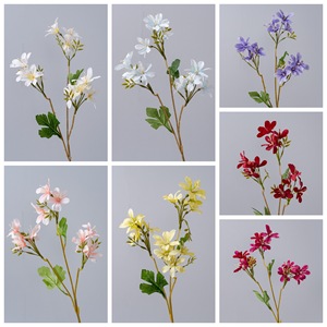 Fleur artificielle CallaFloral, simulation de freesia, blanche, rouge, jaune, rose, bleue, décoration intérieure, bouquet de mariage - Product Image 3
