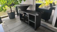 Barbecue en acier Corten OEM ODM, logo personnalisé, taille sur mesure, foyer extérieur au bois, vente en gros