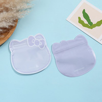 Vente chaude Nouveaux sacs d'emballage à motif de chat de dessin animé en forme originale Fermeture éclair supérieure Scellage OPP+PET+CPP Matériel Bijoux Montre Lunettes Boucles d'oreilles