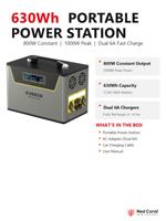 Centrale Électrique Portable OEM 800W/1000W 630Wh, Générateur Solaire à Onde Sinusoïdale Pure pour Camping, VR, Extérieur et Sauvegarde d'Urgence à Domicile