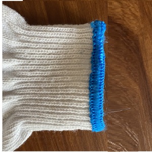 قفازات عمل يدوية محبوكة من القطن الأبيض والبوليستر من المصنع مباشرة - Product Image 4