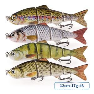 Leurre Artificiel Articulé Biomimétique en Métal 4 Sections 12cm/17g pour <span class=keywords><strong>Thon</strong></span>, Appât Nageur Submersible, Équipement de Pêche Longue Distance - Product Image 3